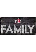 Utah Utes Family 6x12 Sign - Red