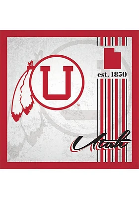 Utah Utes Album Sign - Red