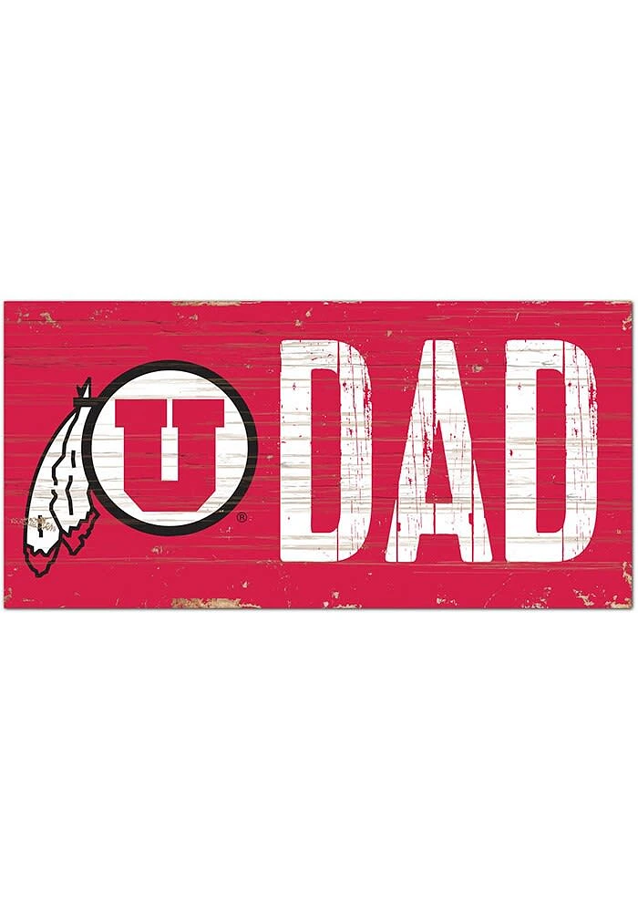 Utah Utes DAD Sign - Red