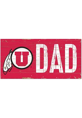 Utah Utes DAD Sign - Red