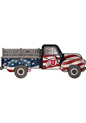 Utah Utes OHT Truck Flag Cutout Sign - Red