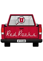 Utah Utes Truck Back Cutout Sign - Red