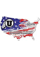 Utah Utes OHT USA Shape Cutout Sign - Red