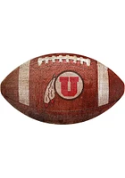 Utah Utes Baseball Shaped Sign - Red