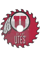 Utah Utes Rust Circular Saw Sign - Red