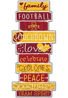 Iowa State Cyclones Celebrations Stack 24 Inch Sign - Yellow