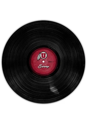 Utah Utes 12 Inch Vinyl Circle Sign - Red