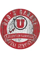Utah Utes Dads Garage Sign - Red