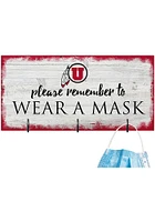 Utah Utes Please Wear Your Mask Sign - Red