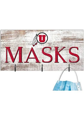 Utah Utes Mask Holder Sign - Red