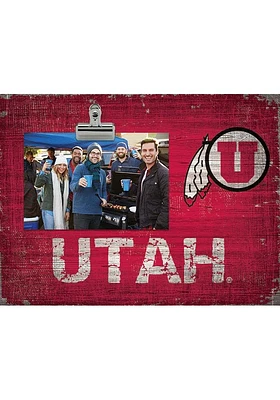 Utah Utes Team Clip Picture Frame - Red