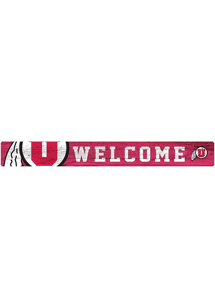 Utah Utes Welcome Strip Sign - Red