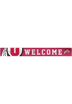 Utah Utes Welcome Strip Sign - Red