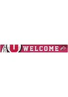 Utah Utes Welcome Strip Sign - Red