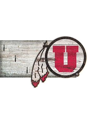 Utah Utes Key Holder Sign - Red