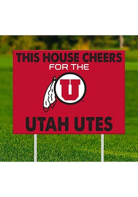 Utah Utes This House Cheers For Yard Sign - Red