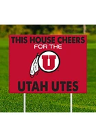 Utah Utes This House Cheers For Yard Sign - Red