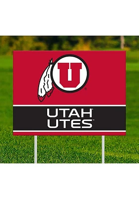 Utah Utes Team Yard Sign - Red