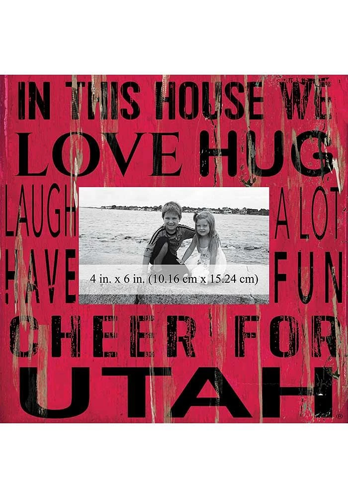 Utah Utes In This House 10x10 Picture Frame - Red