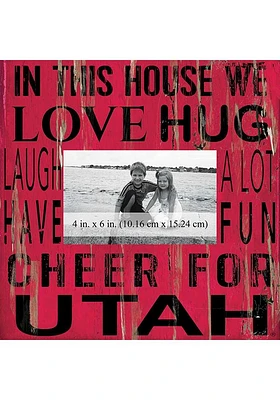 Utah Utes In This House 10x10 Picture Frame - Red