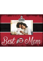 Utah Utes Best Mom Clip Picture Frame - Red