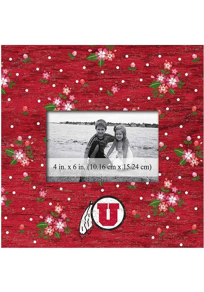 Utah Utes Floral Picture Frame - Red