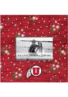 Utah Utes Floral Picture Frame - Red