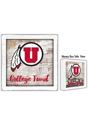 Utah Utes College Fund Box Sign - Red