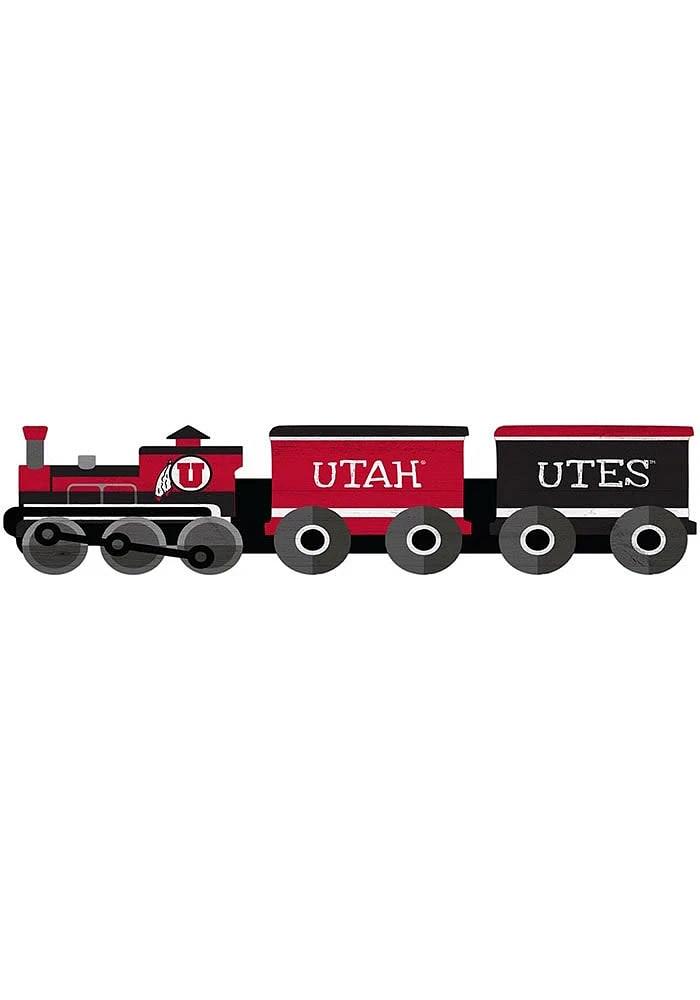 Utah Utes Train Cutout Sign - Red