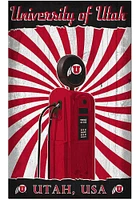 Utah Utes Retro Pump Location Sign - Red