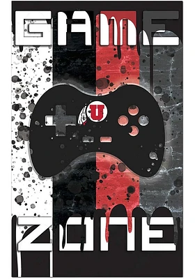 Utah Utes Grunge Game Zone Sign - Red