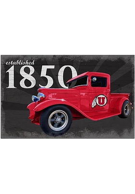 Utah Utes Established Truck Sign - Red
