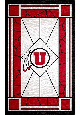Utah Utes Stained Glass Sign - Red