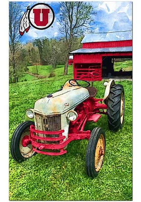 Utah Utes Farmscape Sign - Red