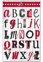 Utah Utes Alphabet Sign - Red