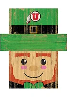 Utah Utes Leprechaun Head Sign - Red