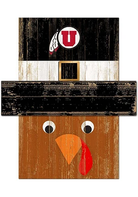 Utah Utes Turkey Head Sign - Red