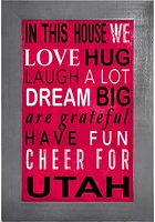 Utah Utes In This House Picture Frame - Red
