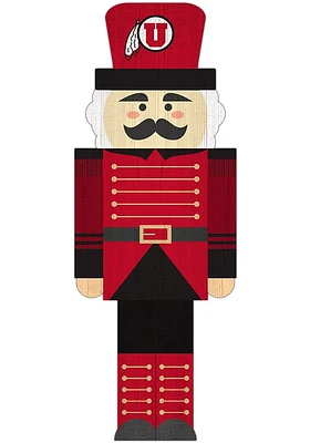 Utah Utes 31 Inch Nutcracker Leaner Sign - Red