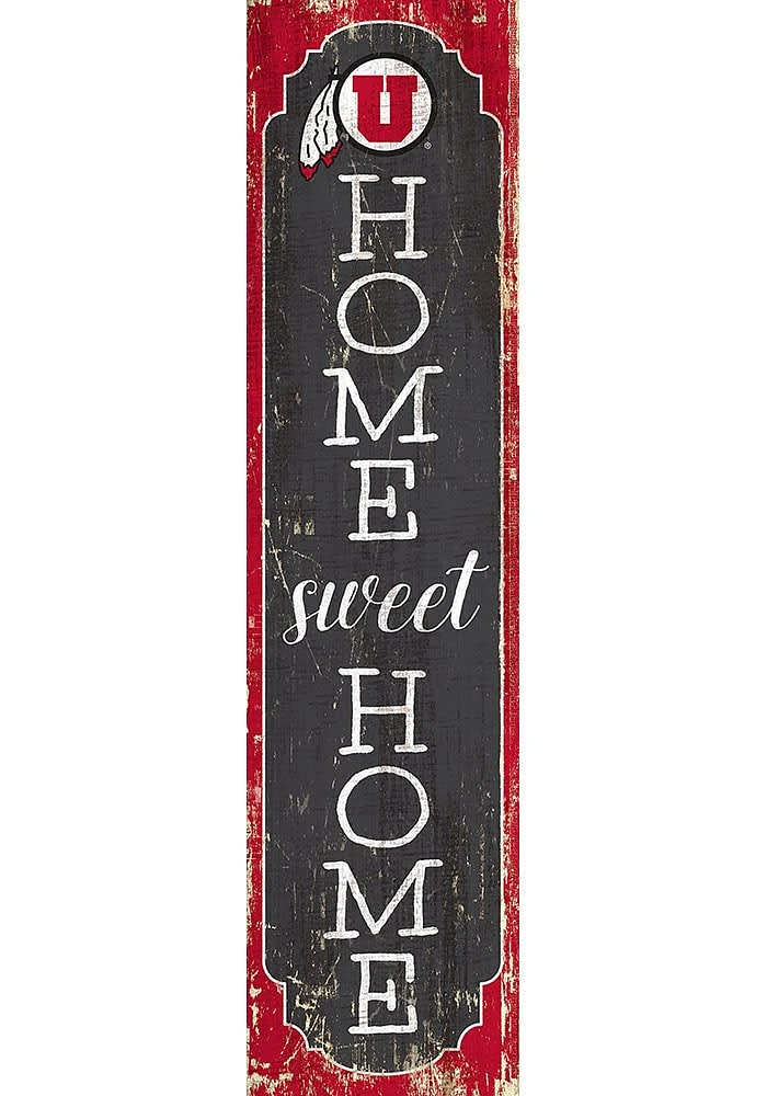 Utah Utes 48 Inch Home Sweet Home Leaner Sign - Red
