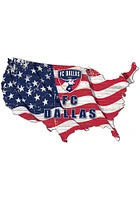 FC Dallas USA Shape Flag Cutout Sign - Blue