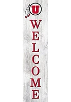 Utah Utes 48 Inch Welcome Leaner Sign - Red