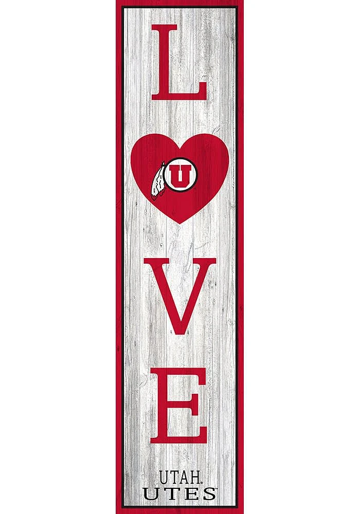 Utah Utes 48 Inch Love Leaner Sign - Red