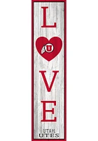 Utah Utes 48 Inch Love Leaner Sign - Red