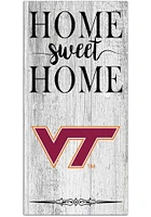 Virginia Tech Hokies Home Sweet Home Whitewashed Sign - Maroon