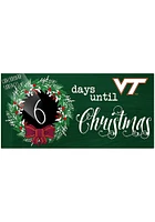 Virginia Tech Hokies Chalk Christmas Countdown Sign - Maroon