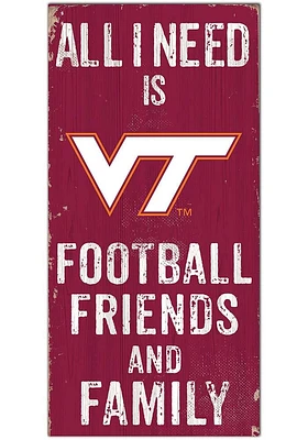 Virginia Tech Hokies Football Friends and Family Sign - Maroon