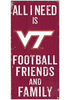 Virginia Tech Hokies Football Friends and Family Sign - Maroon