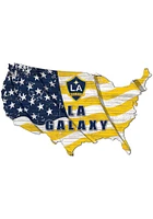 LA Galaxy USA Shape Flag Cutout Sign - Black