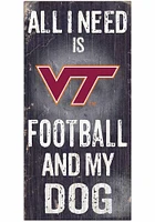 Virginia Tech Hokies Football and My Dog Sign - Maroon